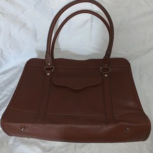 MERONA Large Brown Tote w/ outer front pocket Xcellent Condition